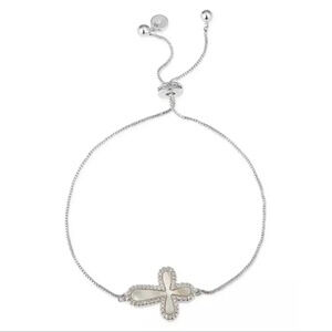 Cross Crystal Slider Bracelet